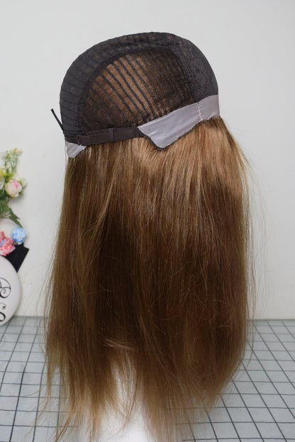Brown Color Jewish Wig Silk Top Kosher Wigs For Women