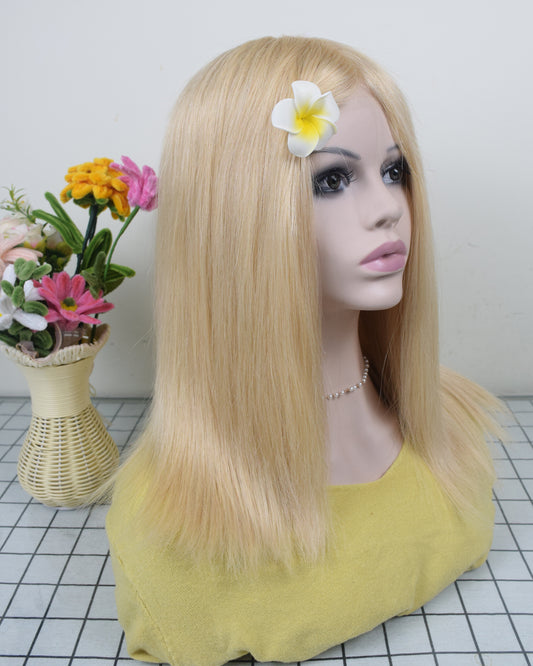 Human Virgin Hair Medical Wigs Silicone Base Fine Mono Top Cancer Wigs For Women