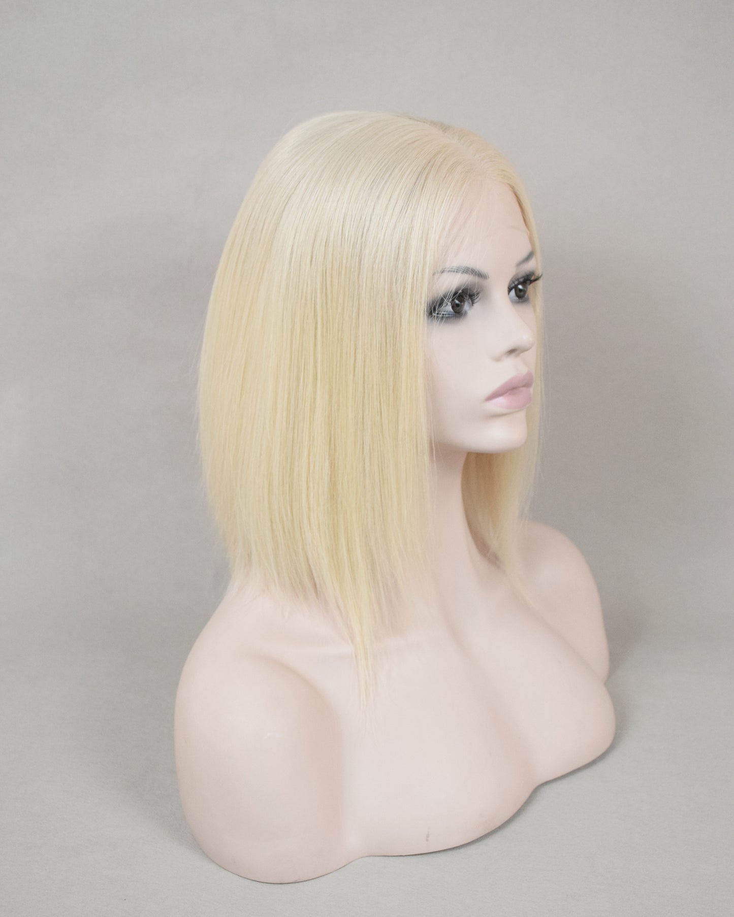 Auspiciouswig Blonde Hair Jewish Wig Swiss Lace Top Kosher Wig Sheitel Human Virgin Hair Lace Front Wigs