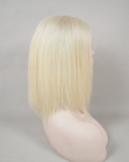 Auspiciouswig Blonde Hair Jewish Wig Swiss Lace Top Kosher Wig Sheitel Human Virgin Hair Lace Front Wigs