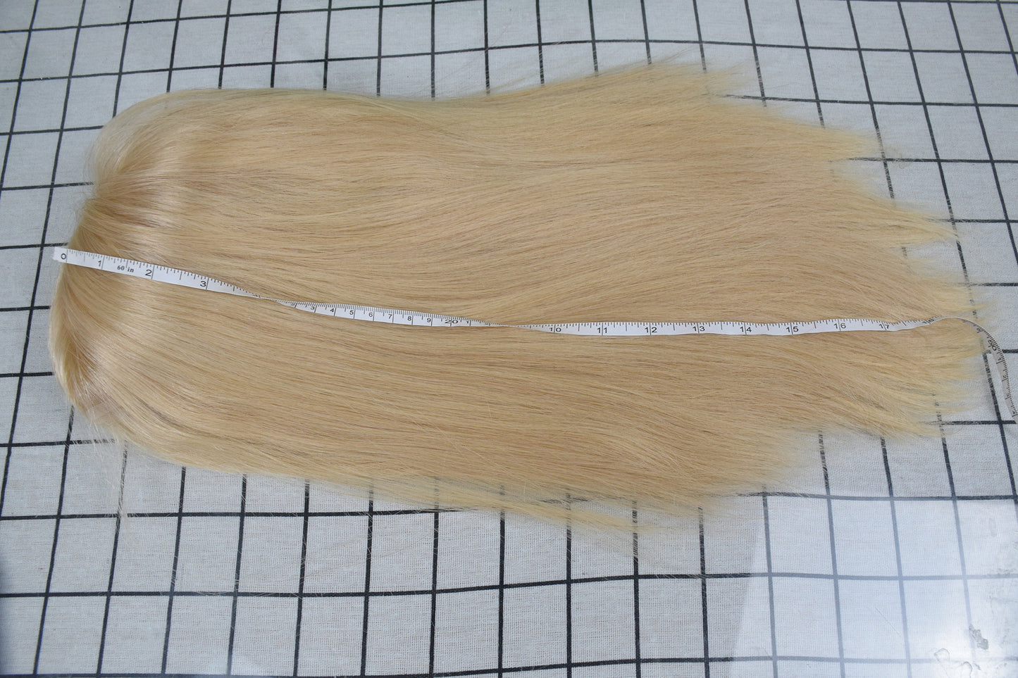 Blonde Human Virgin Hair Medical Wig Fine Mono Top Silicone PU Base Hairsystem For Women