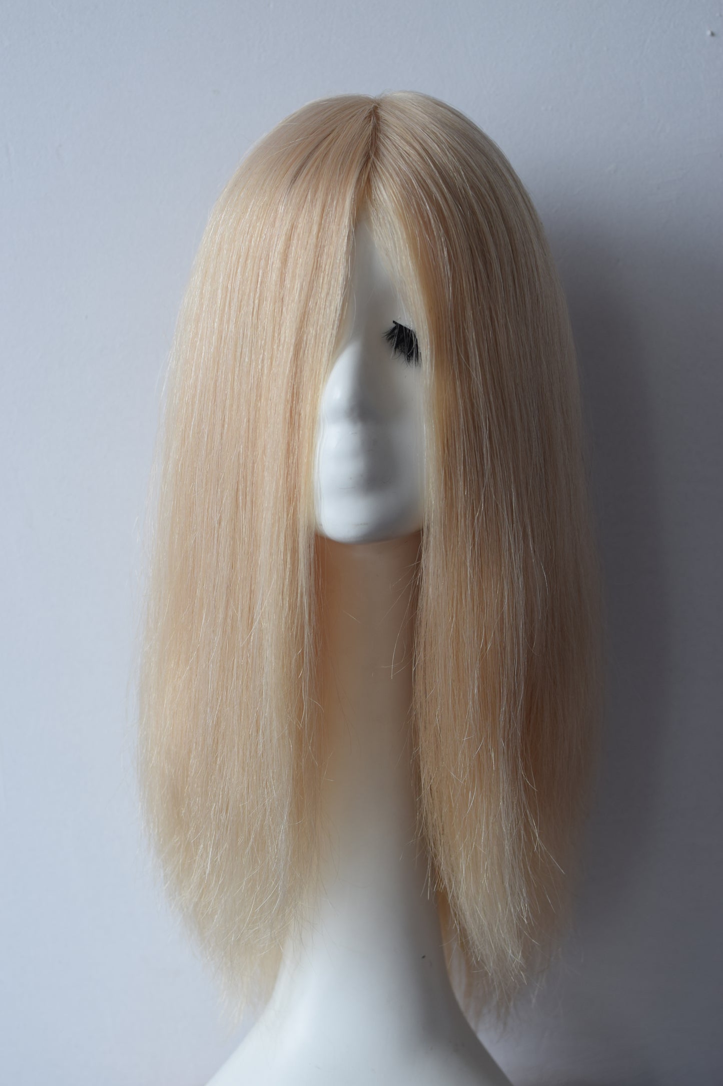 Blonde Straight Hair Jewish Wig Silk Skin Top Luxury Kosher Wigs