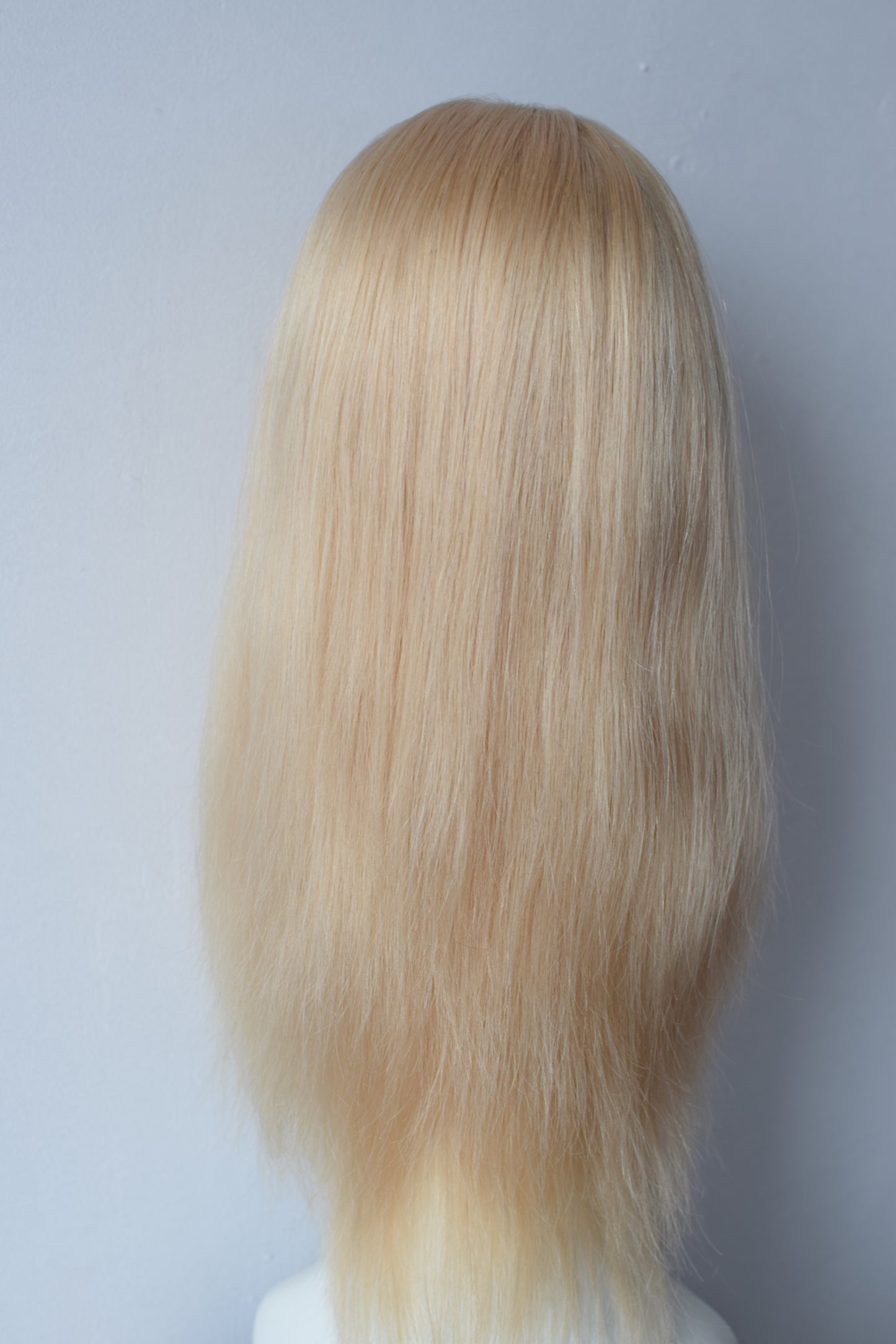 Blonde Straight Hair Jewish Wig Silk Skin Top Luxury Kosher Wigs